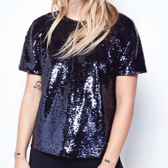 oversized sequin top